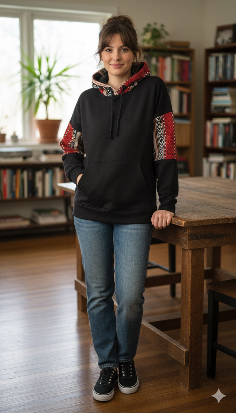 Unisex Sadu-Inspired Patchwork Hoodie