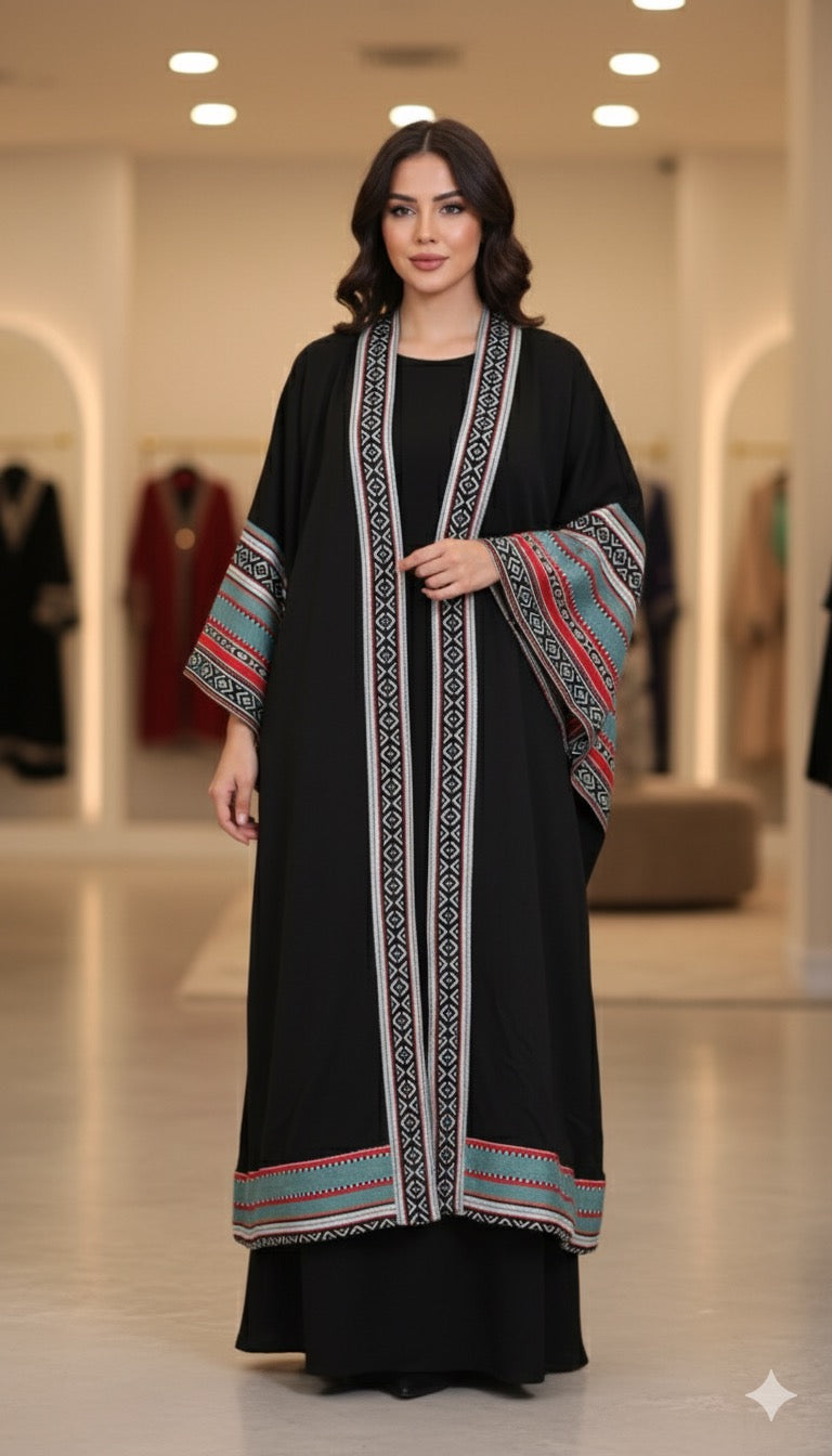 Traditional Kuwaiti Coat with Embroidered Borders
